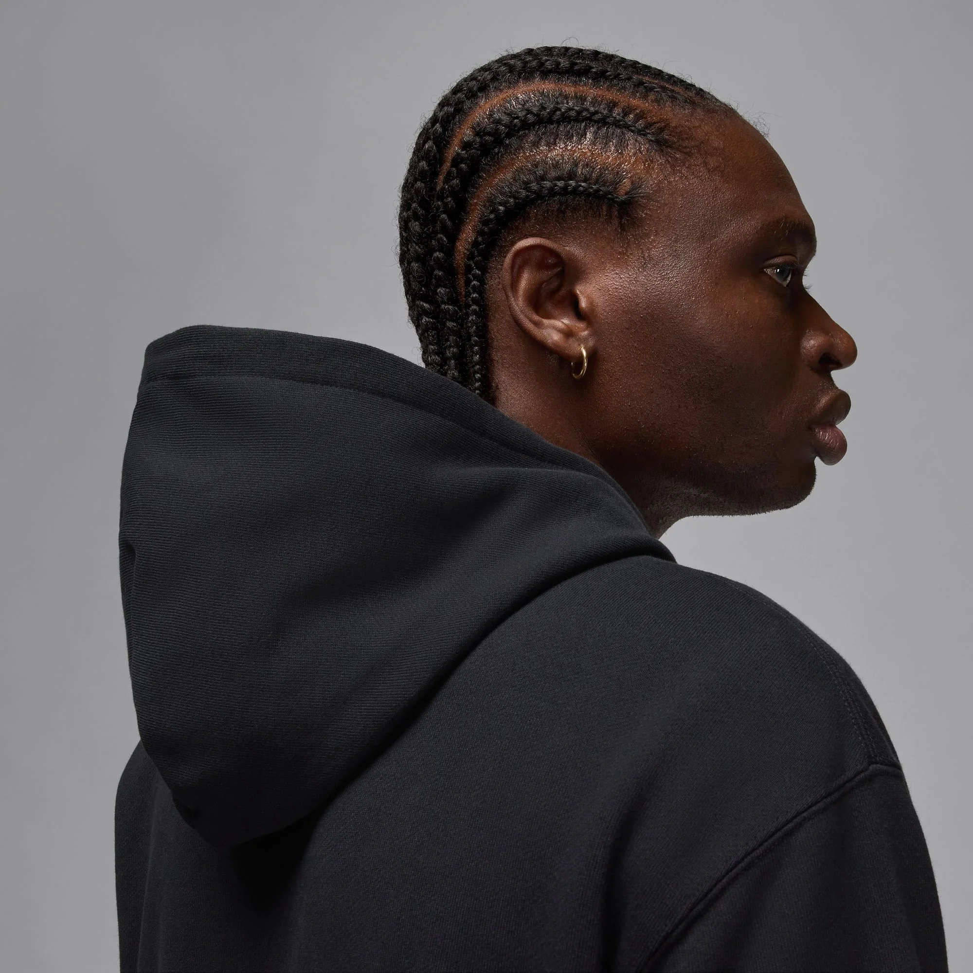 AWAKE NY X JORDAN FULL-ZIP HOODIE "BORO" - BLACK - Image 3
