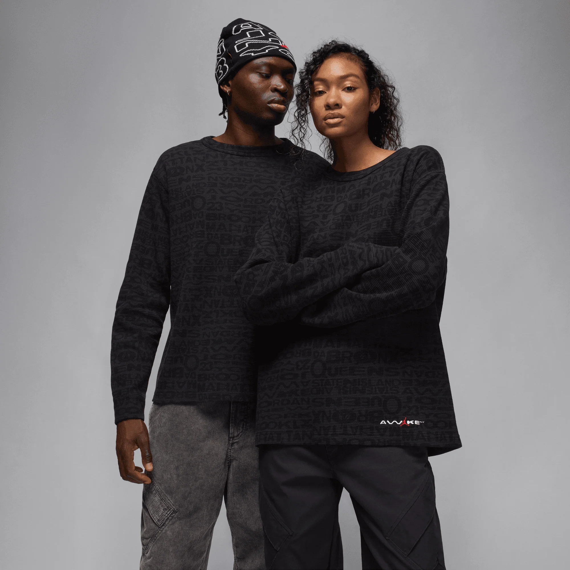 AWAKE NY X JORDAN THERMAL L/S CREW "BORO" - BLACK