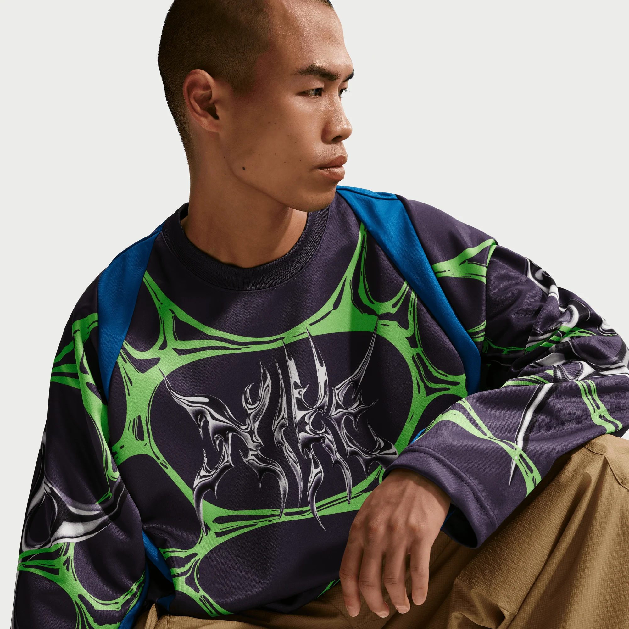 PROJECT F.R.O.G JELLY CAGE JERSEY - BRILLIANT BLUE / DARK RAISIN - Image 3