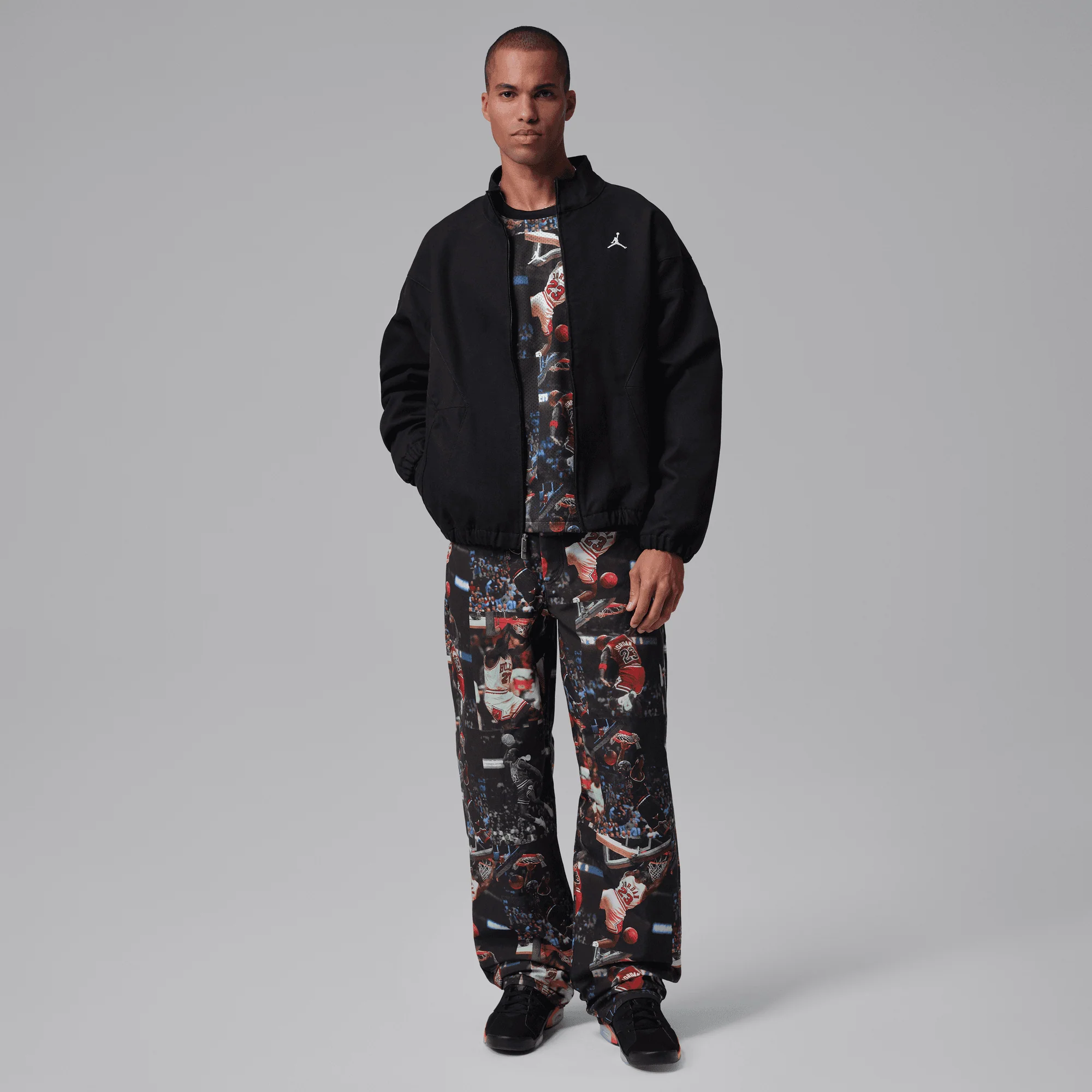 JORDAN FLIGHT PRINTED L/S JERSEY - BLACK / MULTI - Image 3