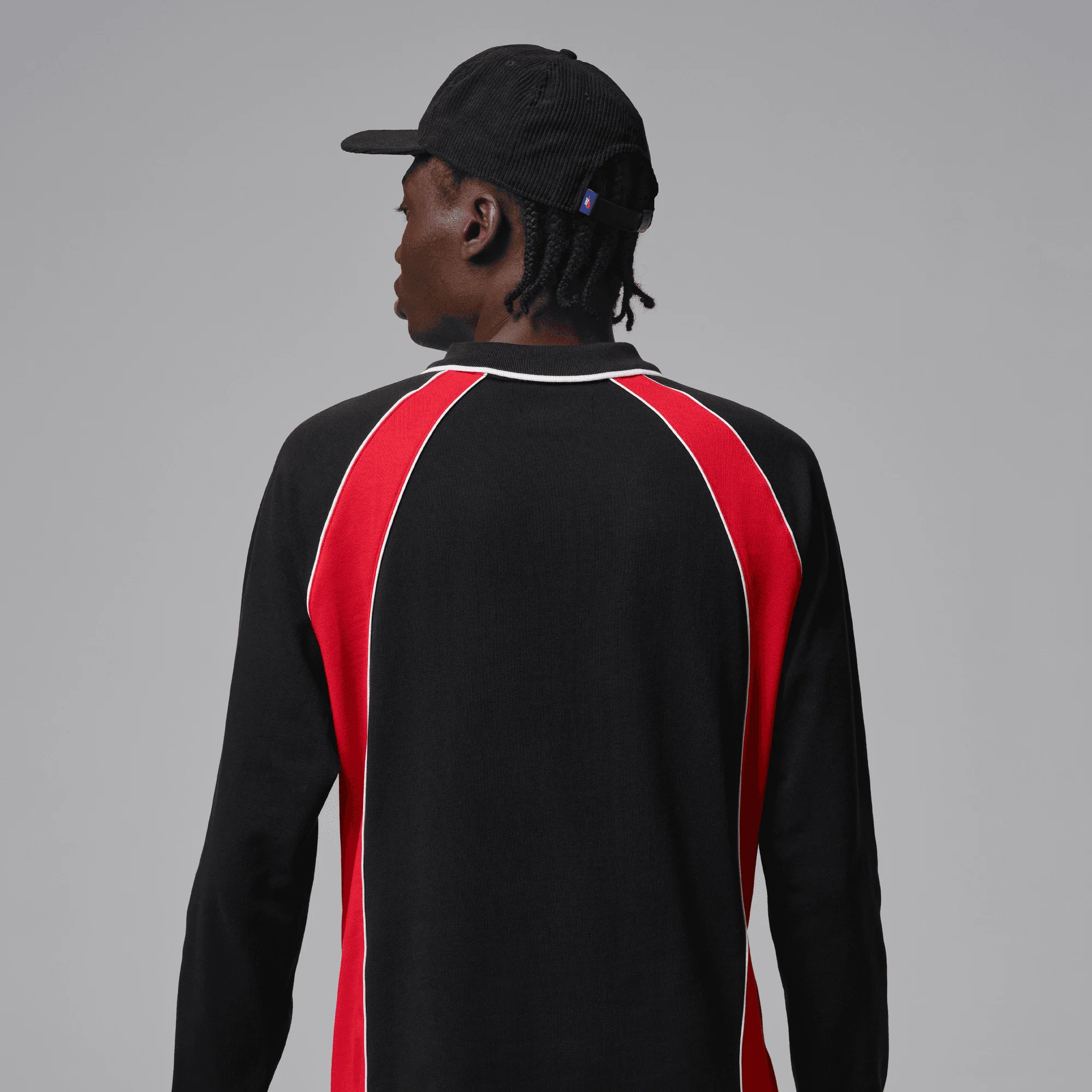 JORDAN FLIGHT CLUB POLO JERSEY - BLACK / UNIVERSITY RED - Image 2