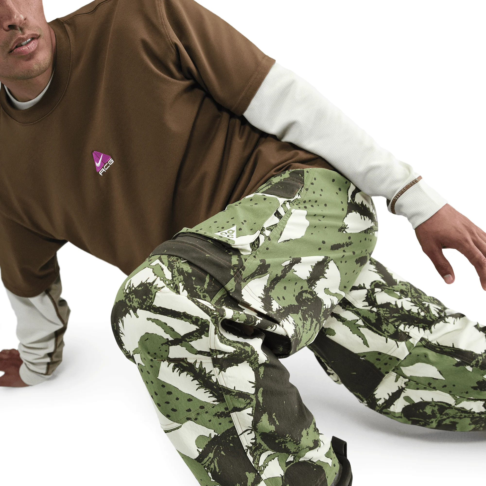ACG SMITH SUMMIT MENS ZIP CARGO PANTS - LIGHT KHAKI / MOSSWOOD BROWN - Image 5