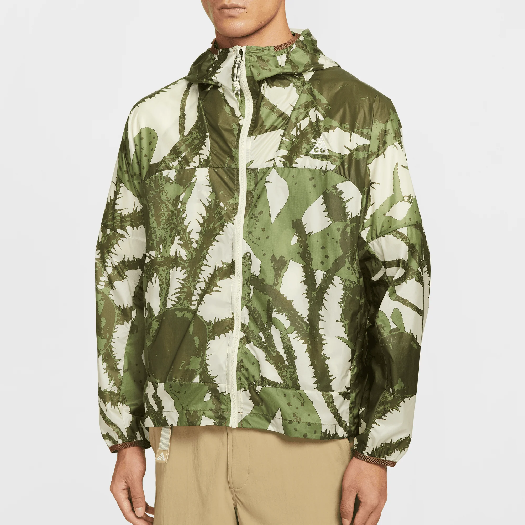 ACG "CINDER CONE" WINDPROOF JACKET - LIGHT KHAKI / MOSSWOOD BROWN - Image 3
