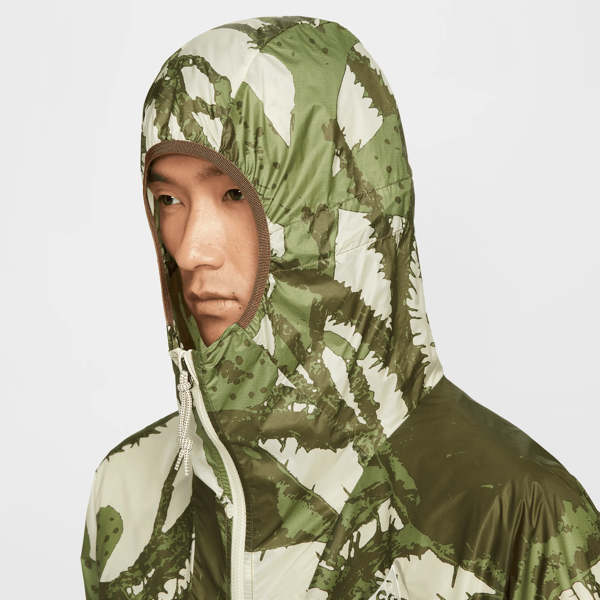 ACG "CINDER CONE" WINDPROOF JACKET - LIGHT KHAKI / MOSSWOOD BROWN - Image 5