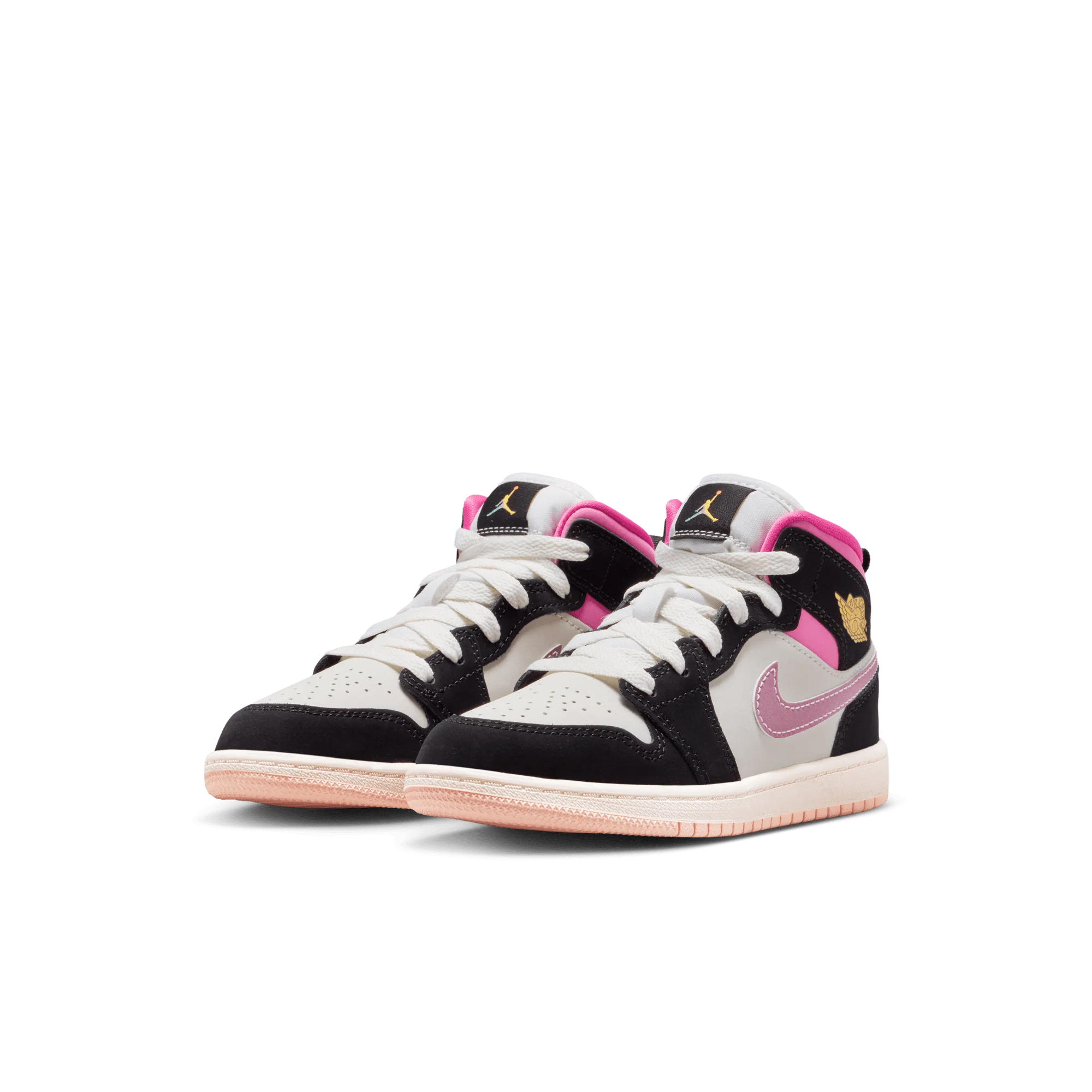 JORDAN 1 MID SE (PS) - BLACK / PINKSICKLE - Image 2