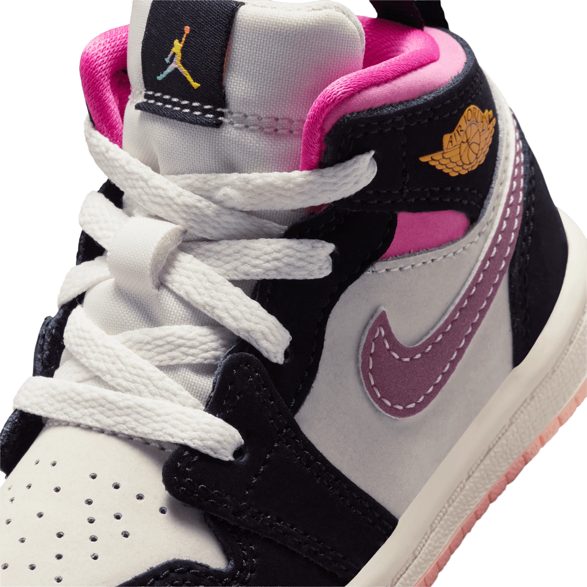 JORDAN 1 MID SE (TD) - BLACK / PINKSICKLE - Image 7