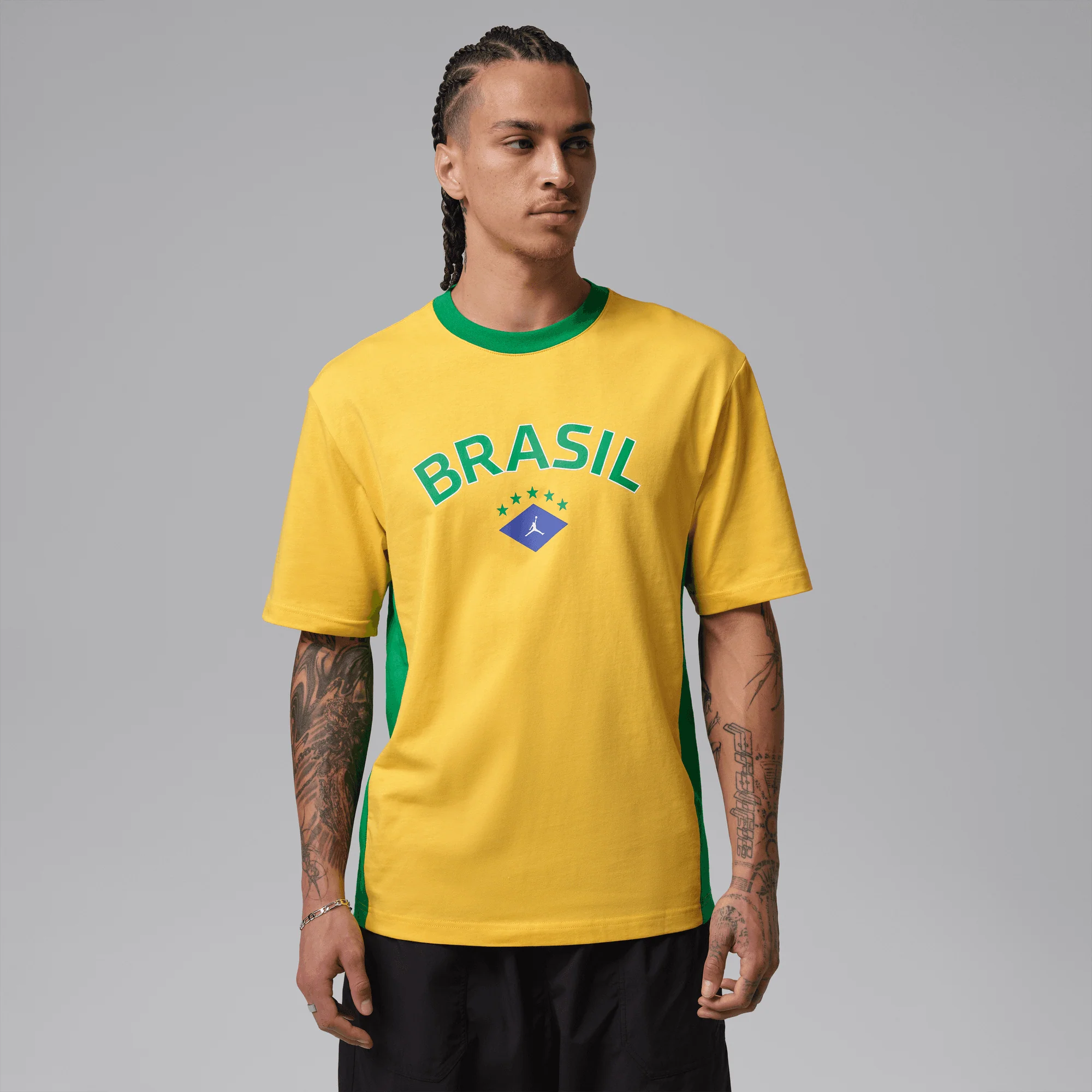 JORDAN 85 BRASIL TEE - VARSITY MAIZE
