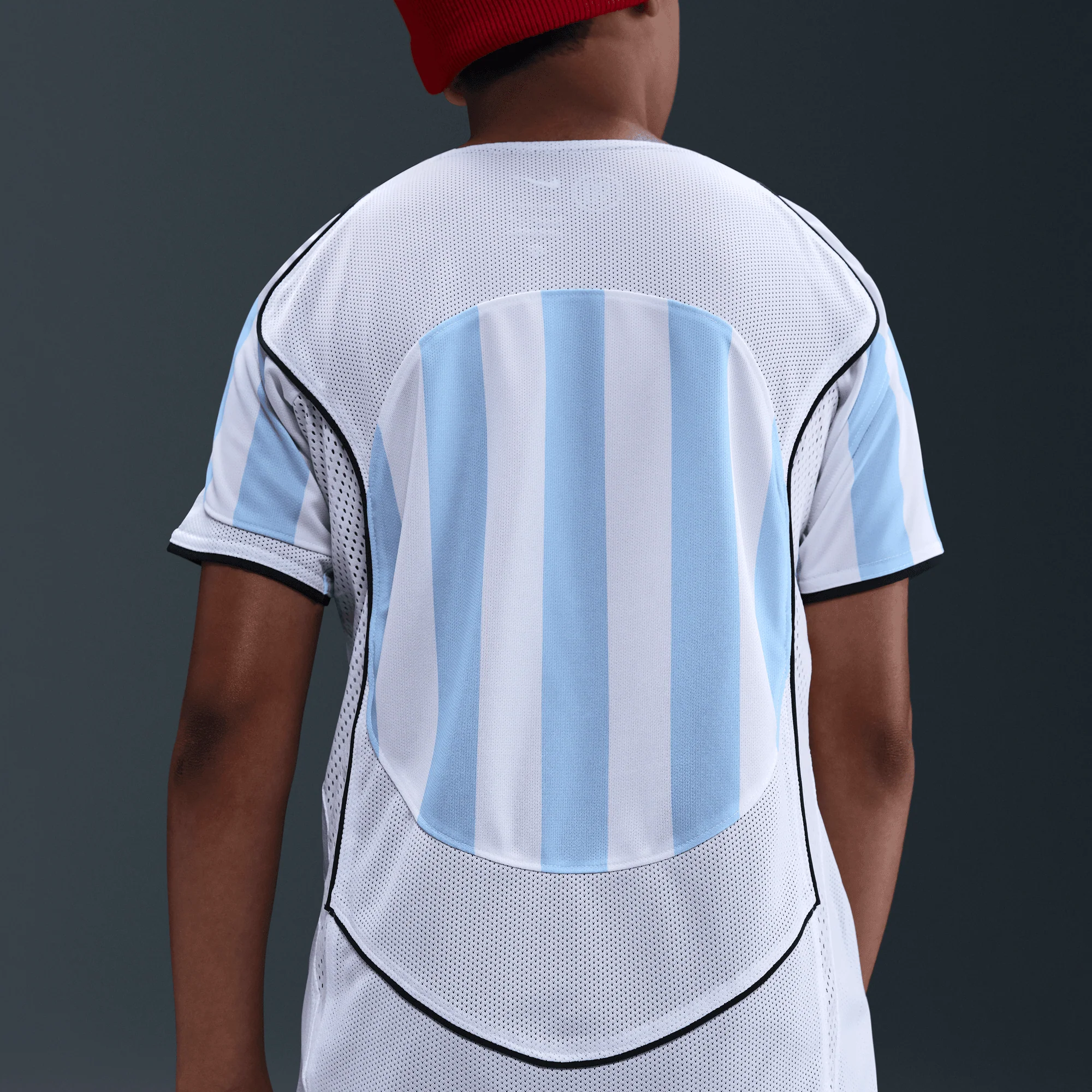 KIDS TOTAL 90 DRI-FIT SOCCER JERSEY - PSYCHIC BLUE / WHITE - Image 2