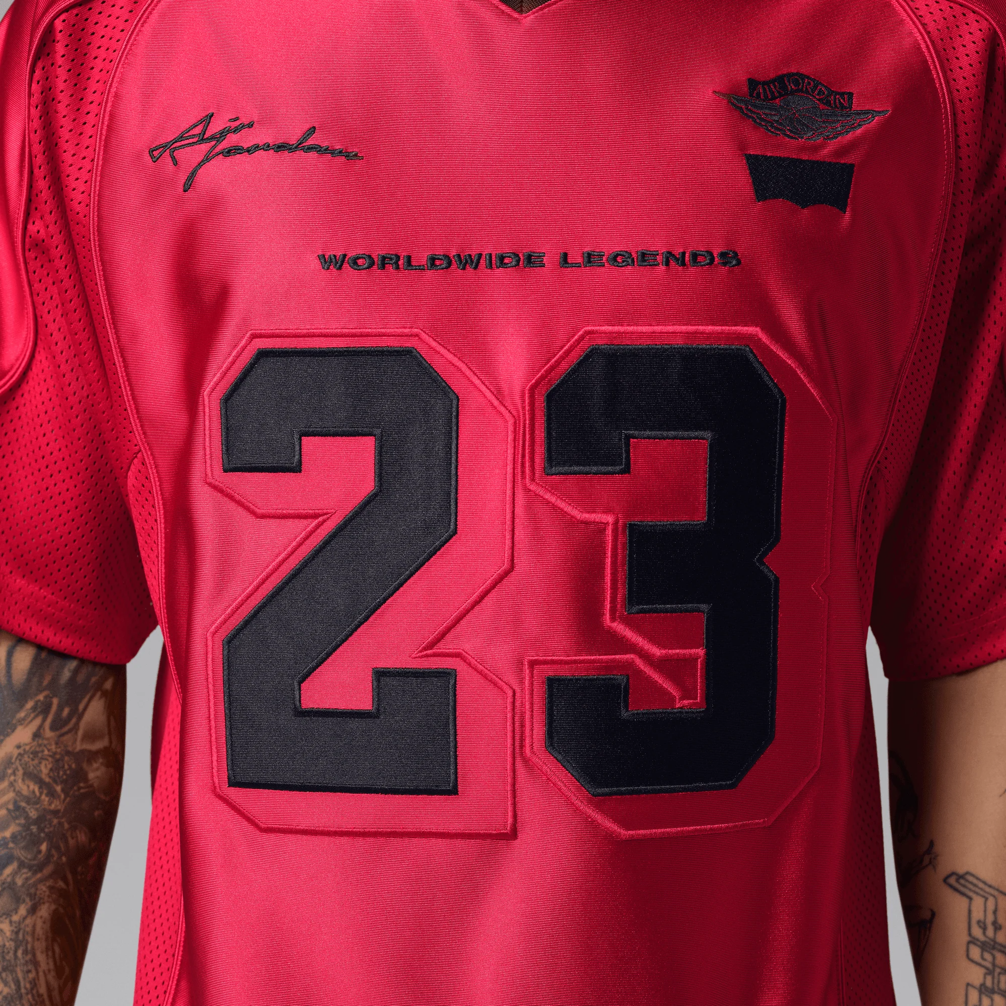 LEVI'S X JORDAN JERSEY - GYM RED / BLACK / PALE IVORY - Image 3