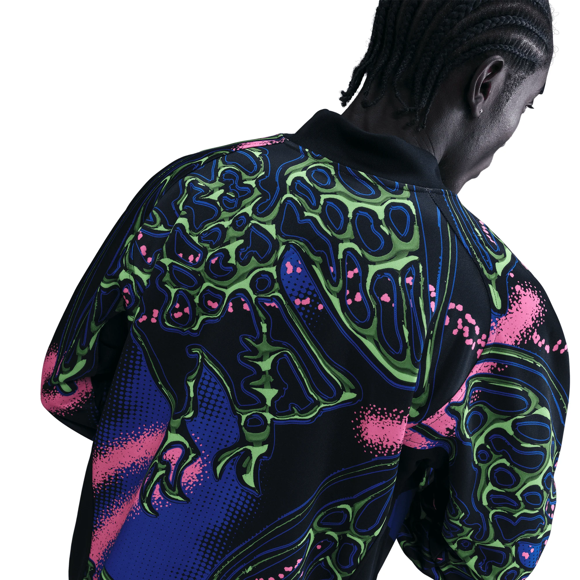 NIGERIA NATIONAL TEAM GOALKEEPER JERSEY LOOSE FIT - BLACK / HYPER PINK - Image 2