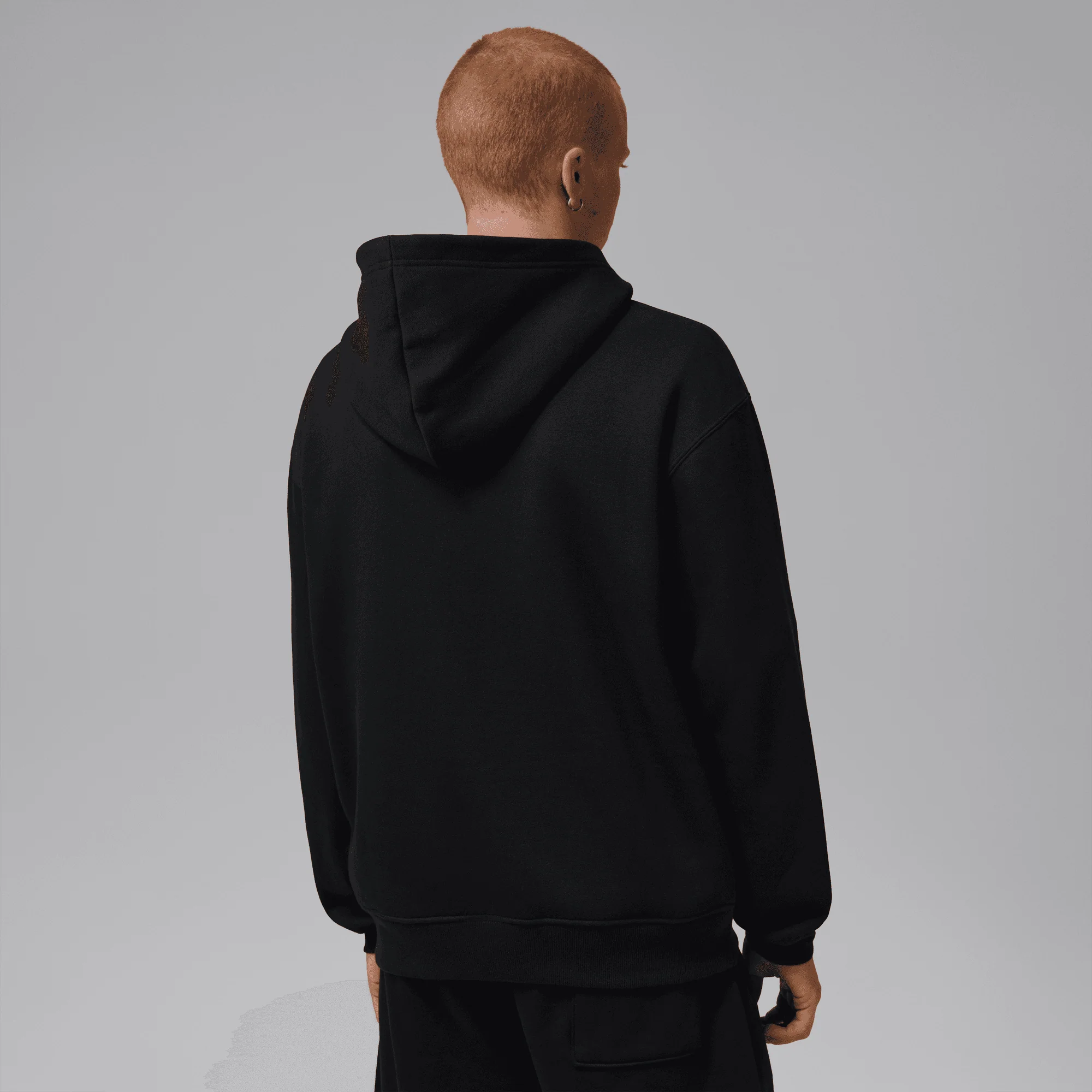 JORDAN BROOKLYN FLEECE HOODIE - BLACK - Image 2