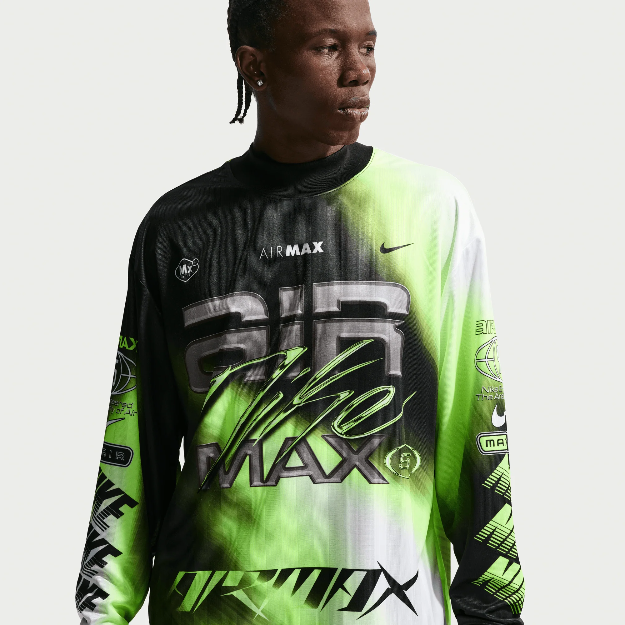 AIR MAX 95 L/S MOTO JERSEY - VOLT / BLACK