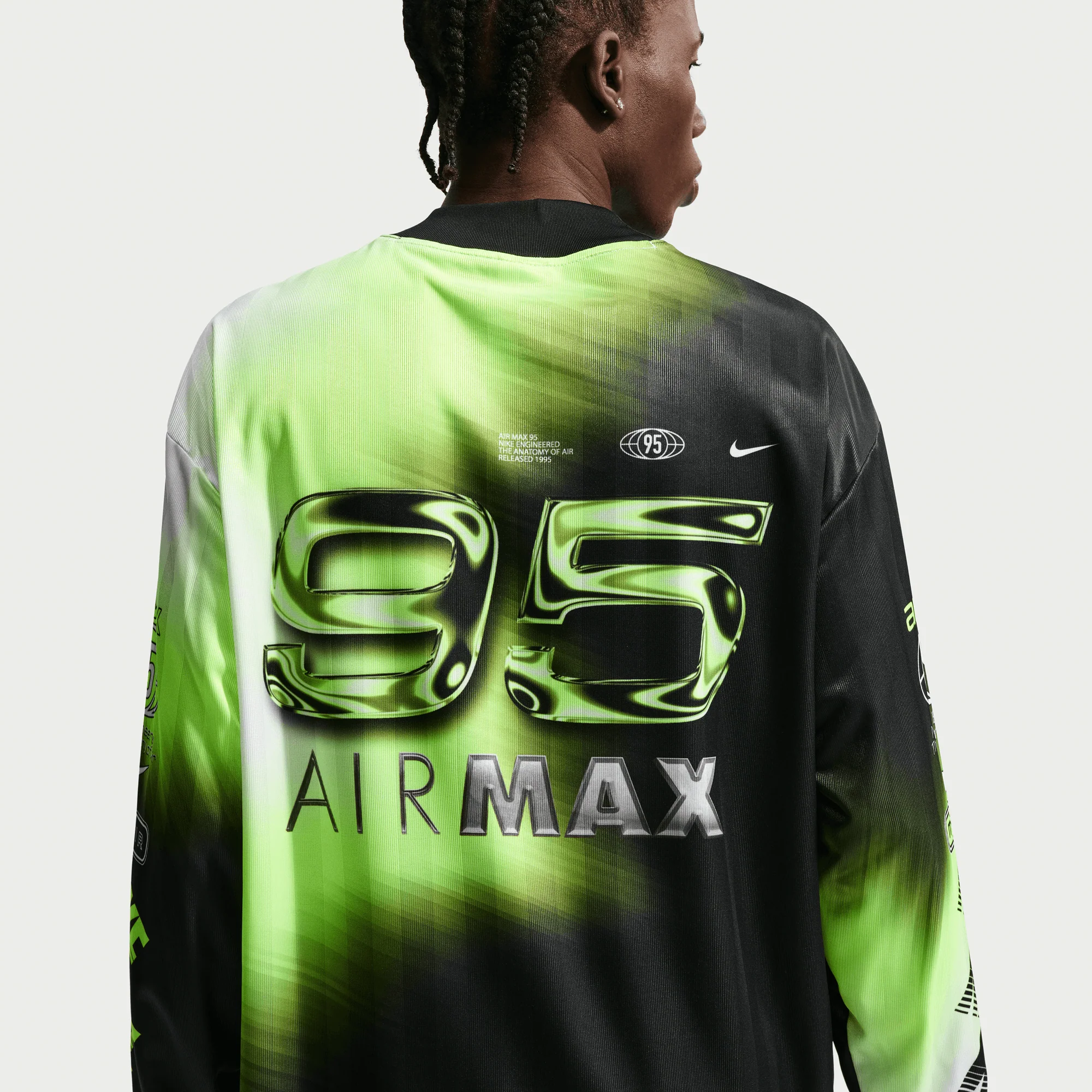AIR MAX 95 L/S MOTO JERSEY - VOLT / BLACK - Image 2