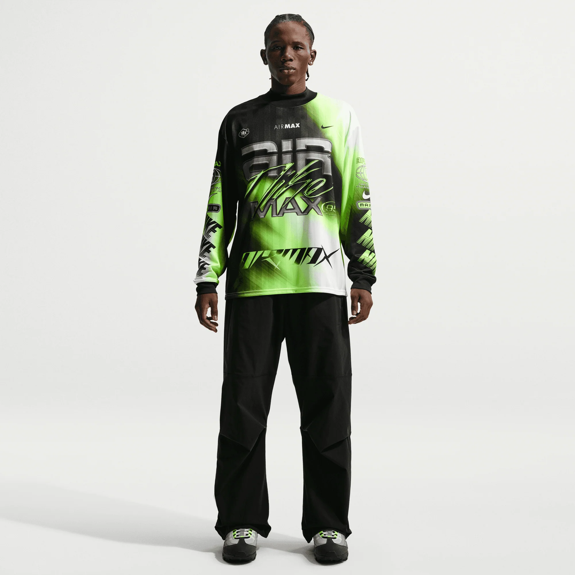 AIR MAX 95 L/S MOTO JERSEY - VOLT / BLACK - Image 4