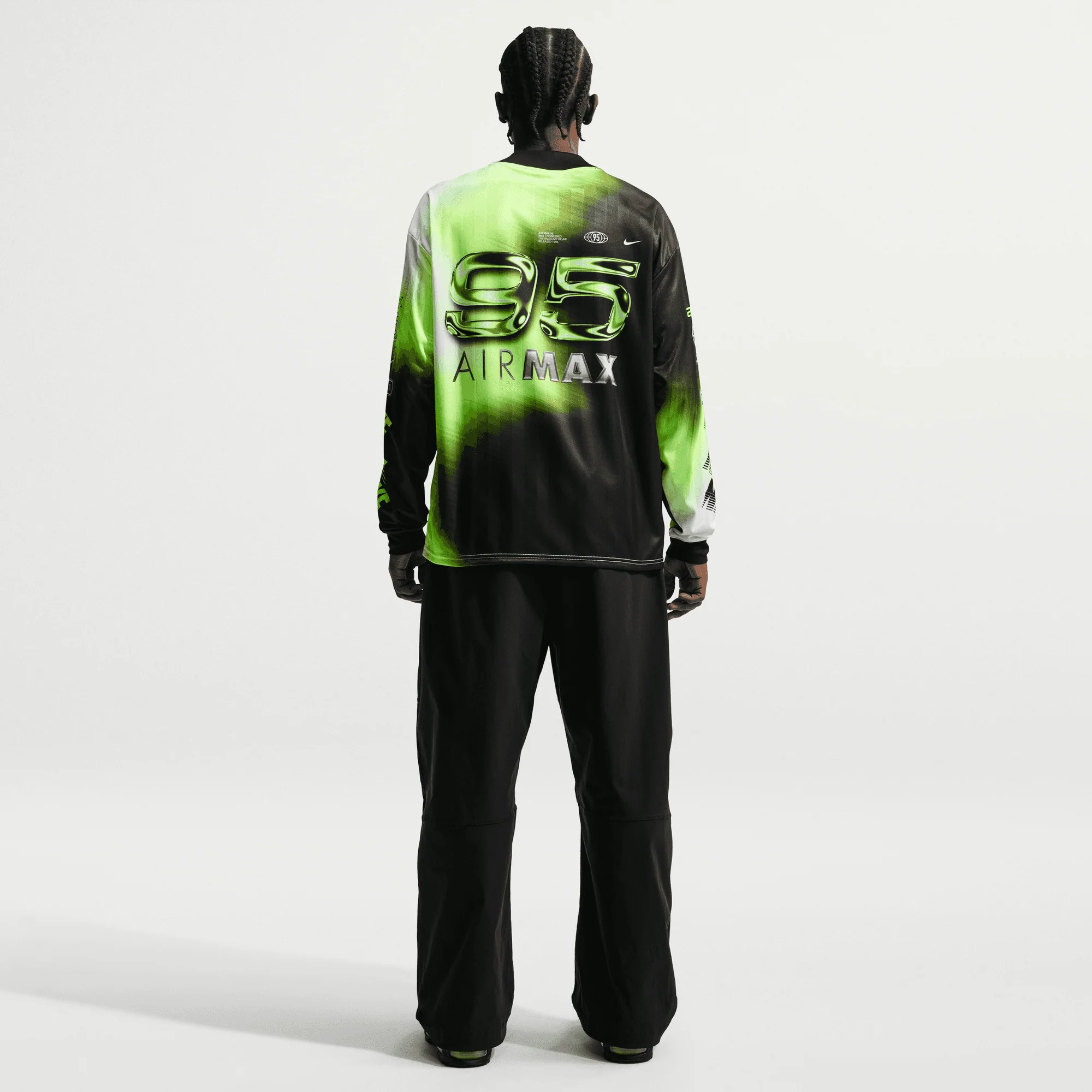 AIR MAX 95 L/S MOTO JERSEY - VOLT / BLACK - Image 5