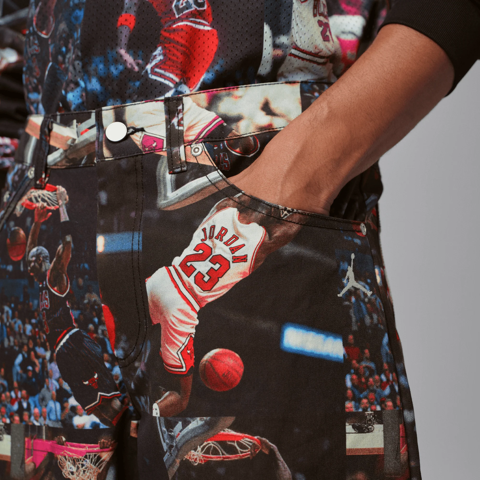 JORDAN FLIGHT WOVEN PANTS - BLACK / MULTI - Image 3