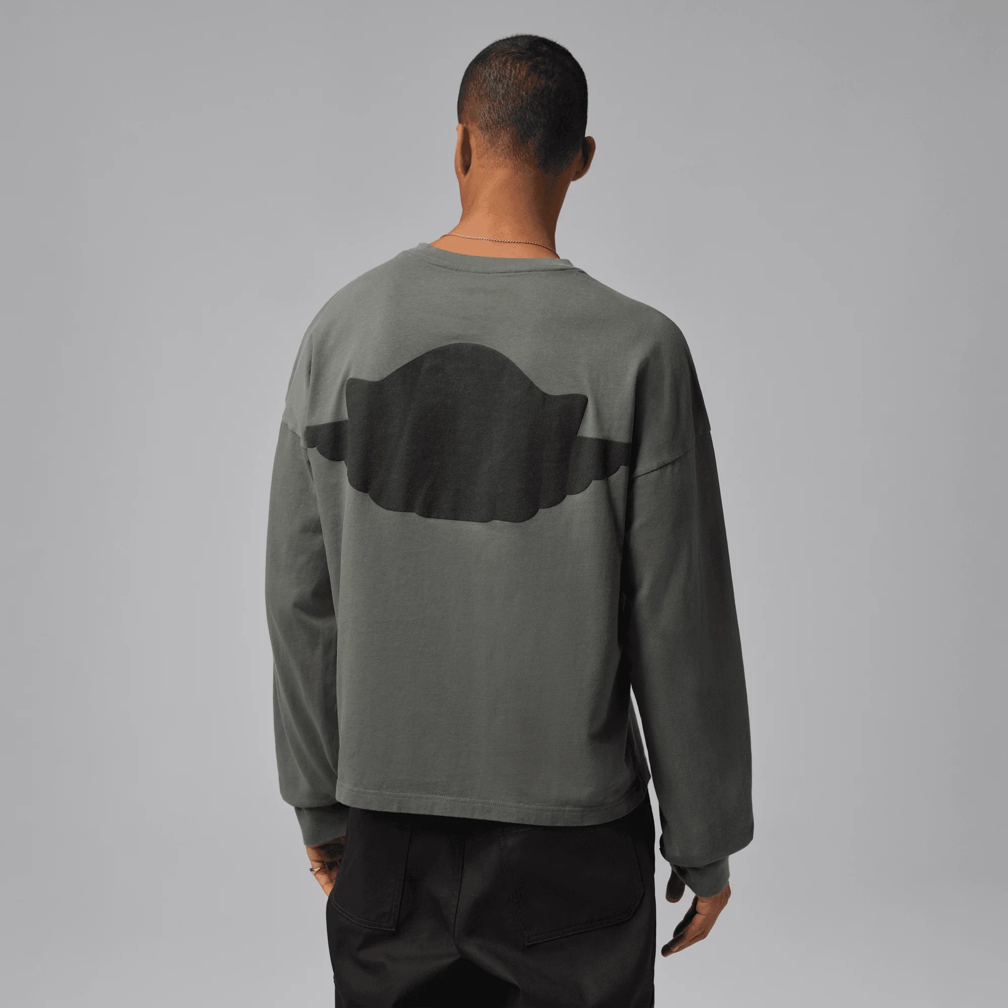 MJ WINGS L/S TEE - RIVER ROCK - Image 2