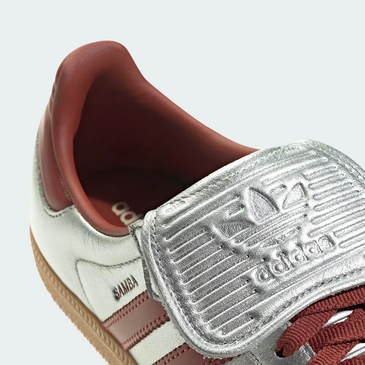 WMNS SAMBA LONG TONGUE - SILVER METALLIC / PRELOVED RUBY - Image 4