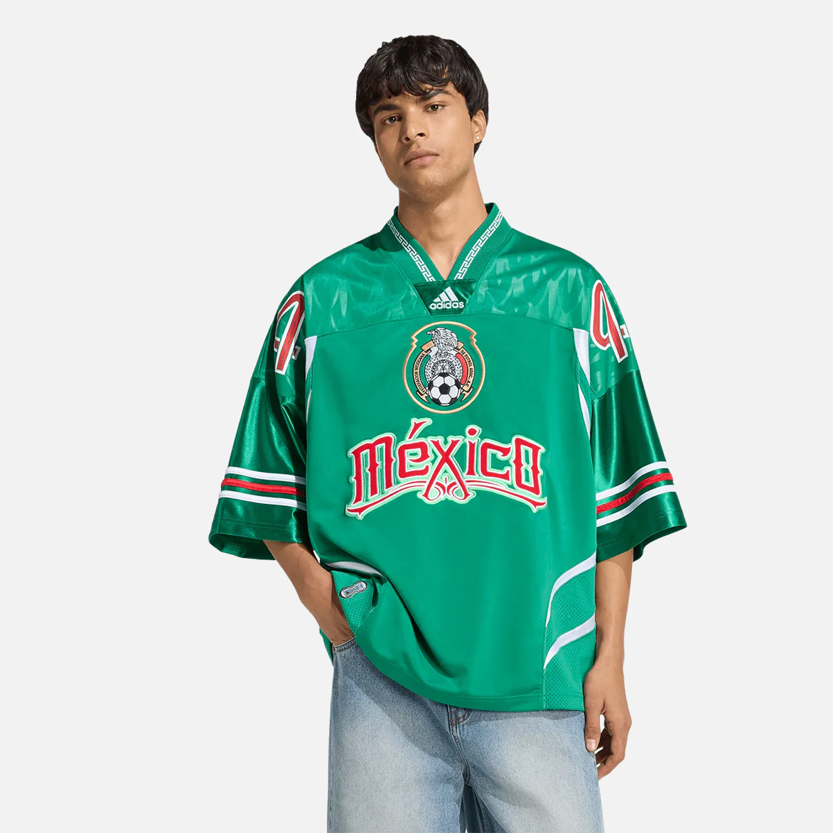 BRINGBACK REMIXED MEXICO JERSEY - BOLD GREEN / BETTER SCARLET - Image 2