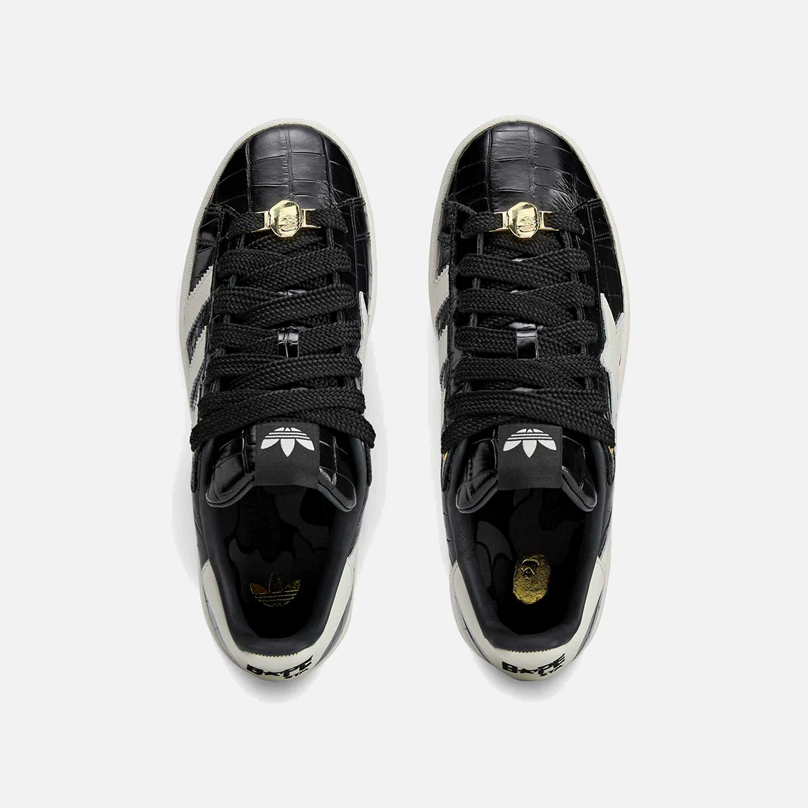 BAPE X ADIDAS CAMPUS 00S "WORLD CUP PACK" - CORE BLACK / OFF WHITE - Image 4
