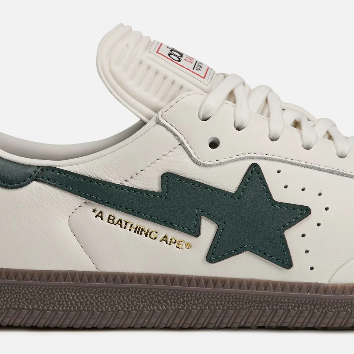 BAPE X ADIDAS SAMBA "WORLD CUP PACK" - CREAM WHITE / FOREST NIGHT - Image 7