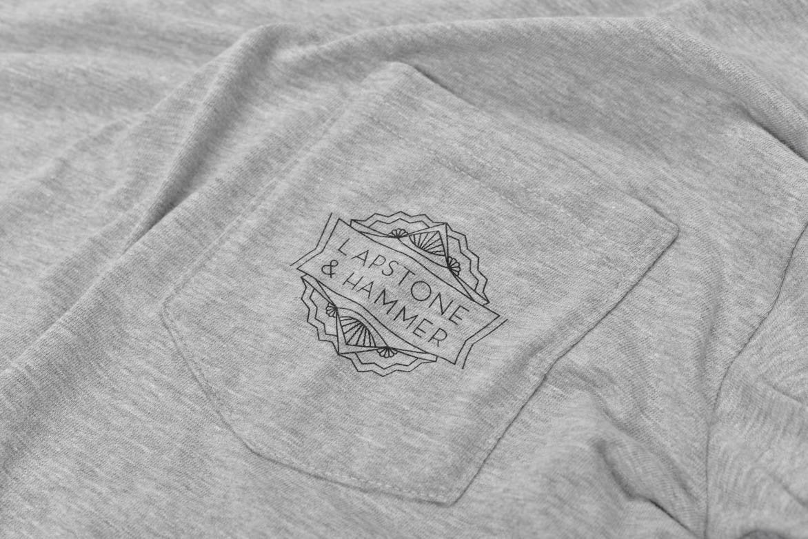 LAPSTONE LOGO POCKET TEE - GREY - Image 3