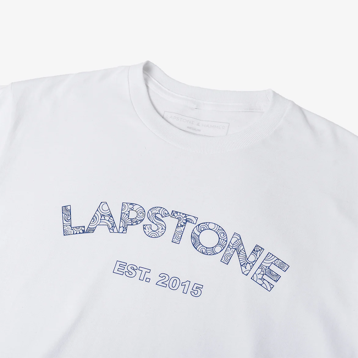 LAPSTONE ARCH DECO TEE - WHITE / NAVY - Image 3