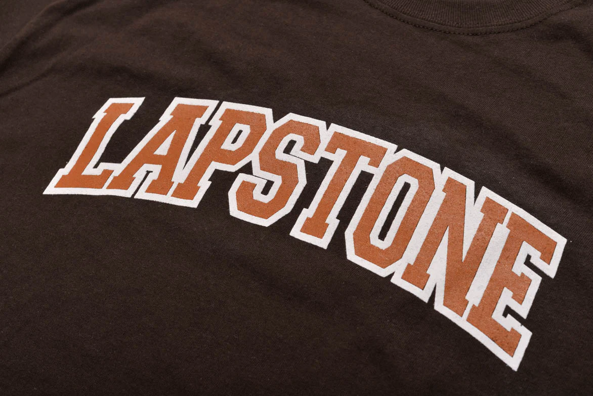 LAPSTONE VARSITY TEE - CHOCOLATE / TEXAS ORANGE - Image 3
