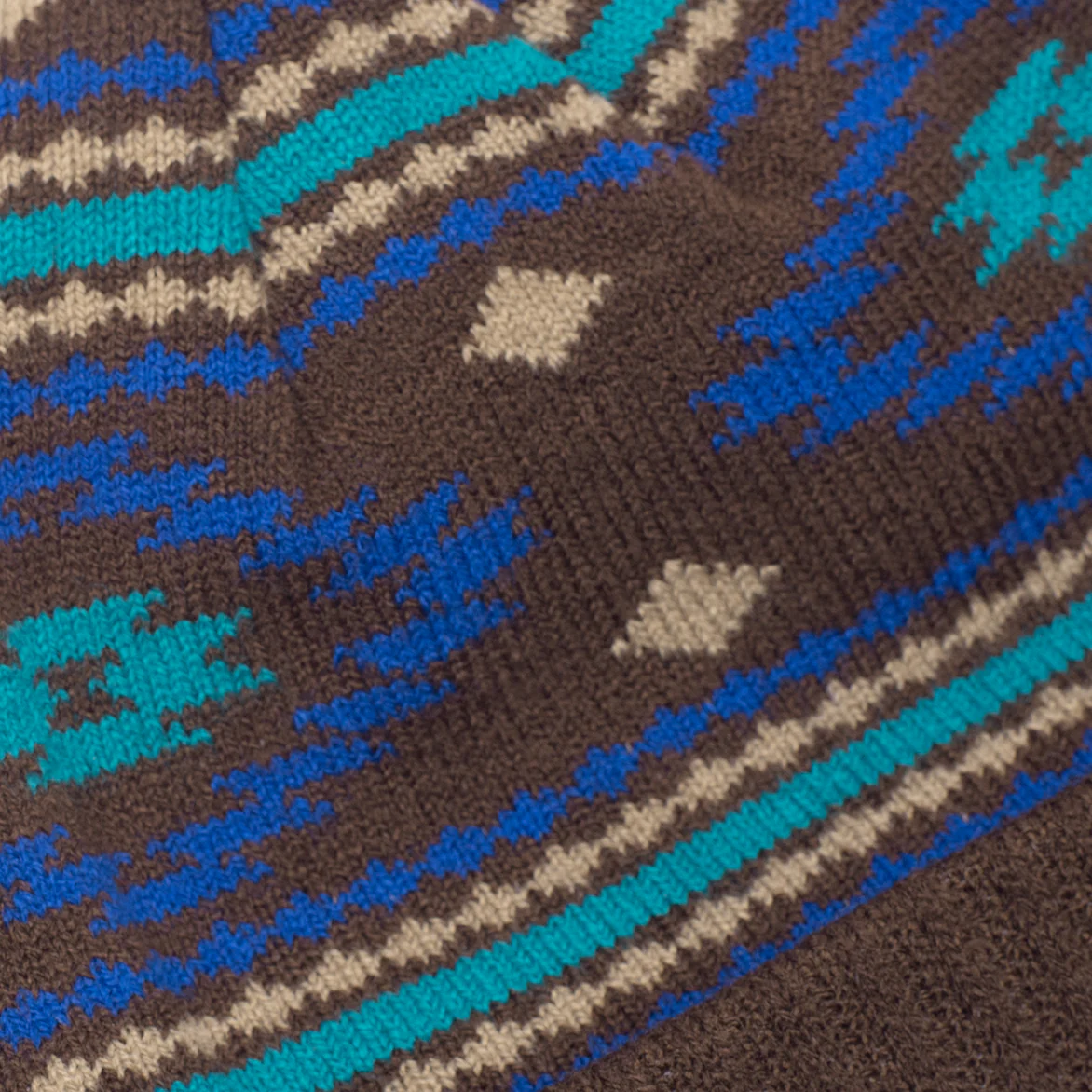 LAPSTONE INTARSIA KNIT BEANIE - BROWN - Image 4