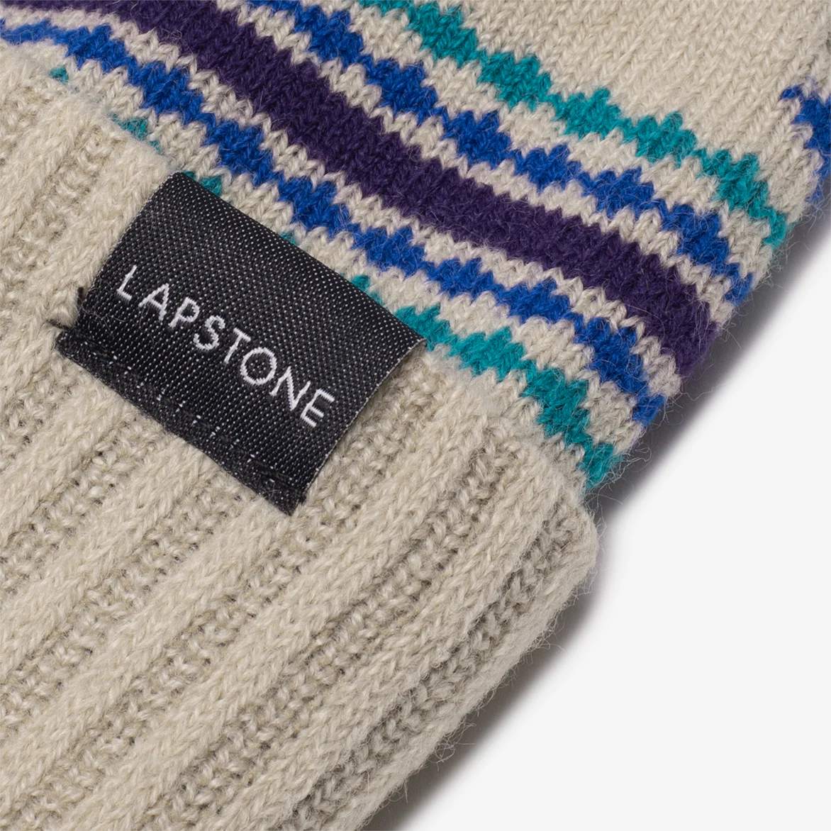 LAPSTONE INTARSIA KNIT BEANIE - IVORY - Image 3