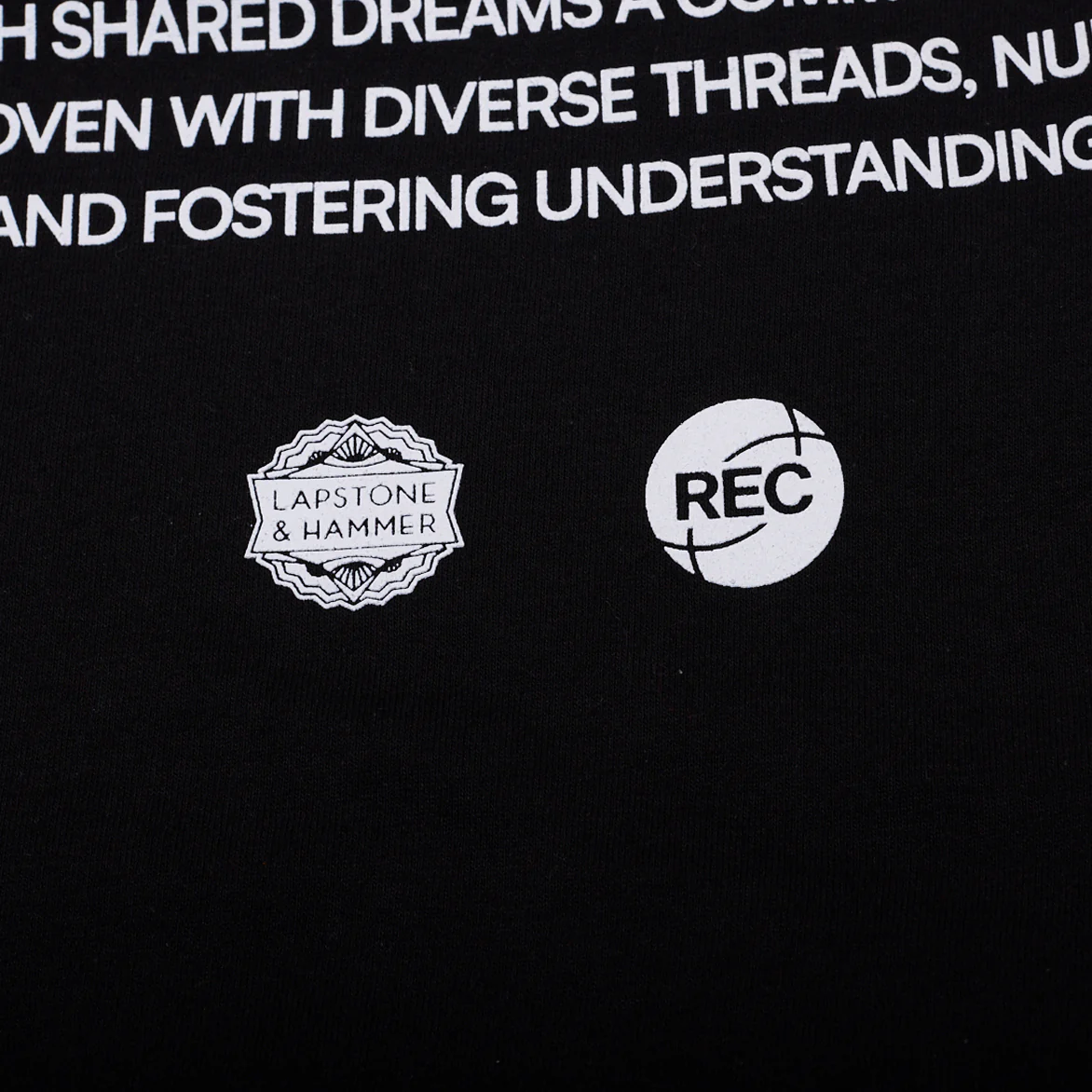 REC PHILLY X LAPSTONE "A SEAT AT THE TABLE" HOODIE - BLACK - Image 3