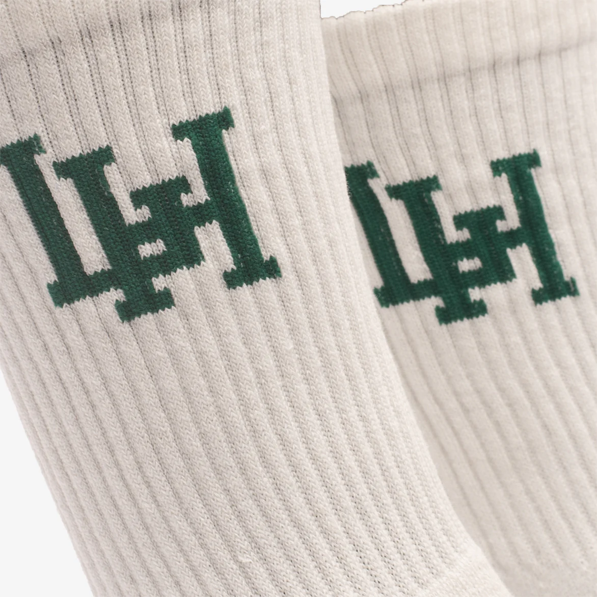 LH INTERLOCK SOCK - NATURAL / GREEN - Image 2