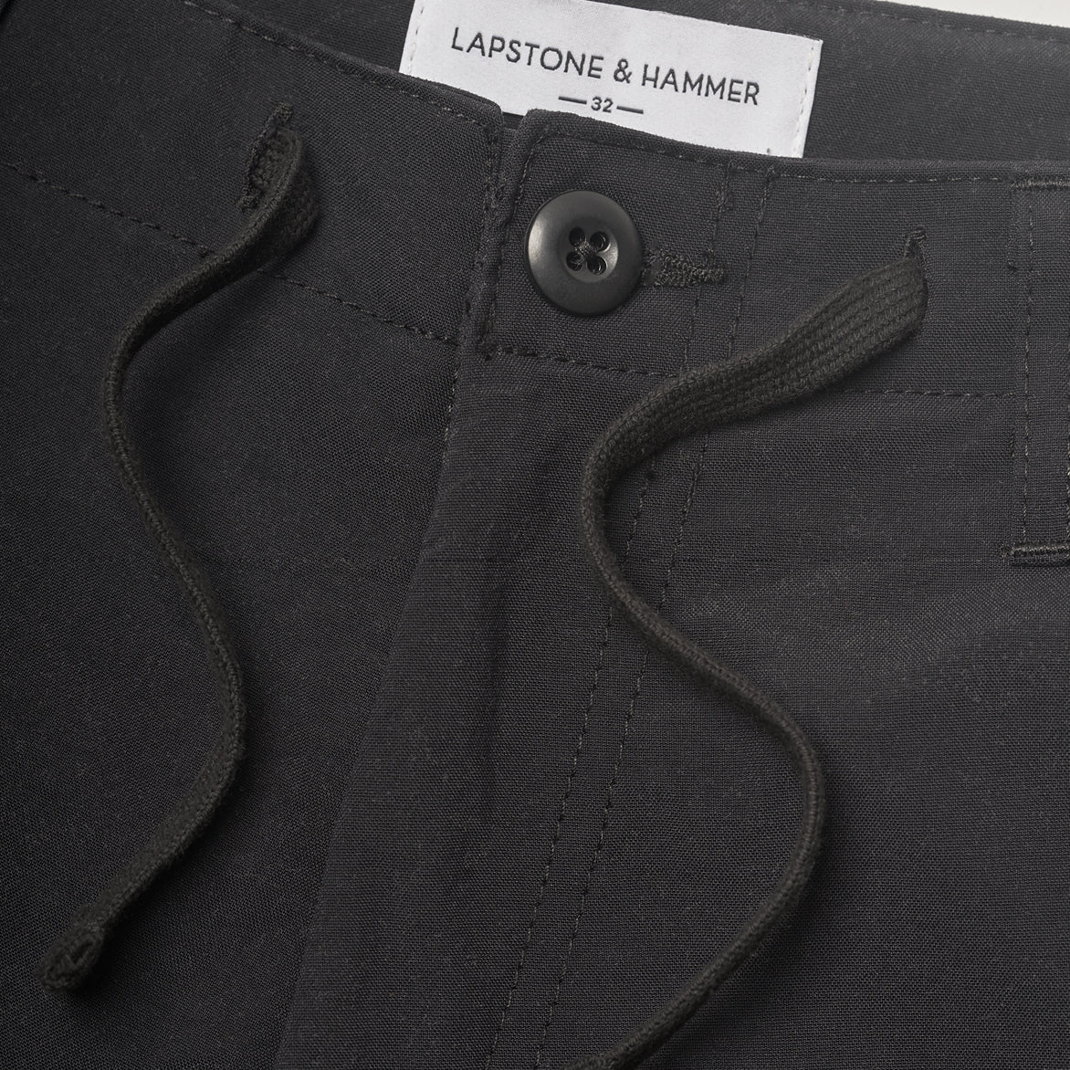 NYLON RELAXED CARGO PANT - BLACK - Image 3