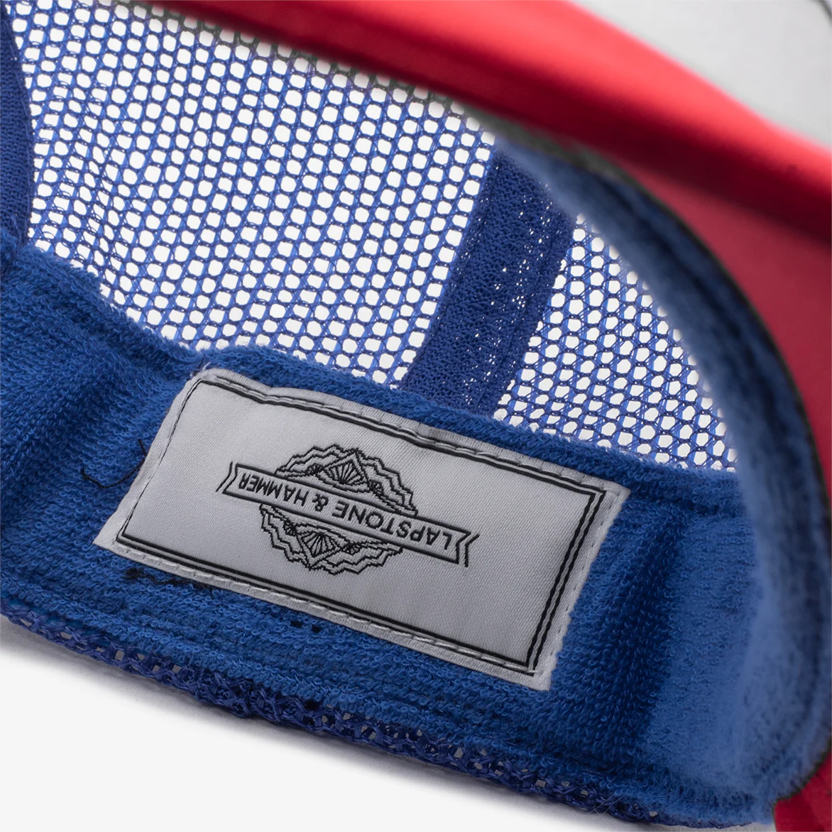 LAPSTONE TRUCKER HAT - ROYAL / RED - Image 4