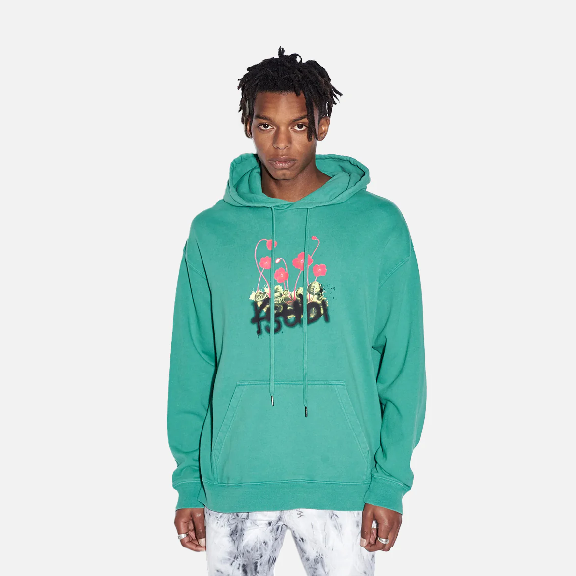 GRENOUTASS CUTTER BIGGIE HOODIE - GREEN - Image 2