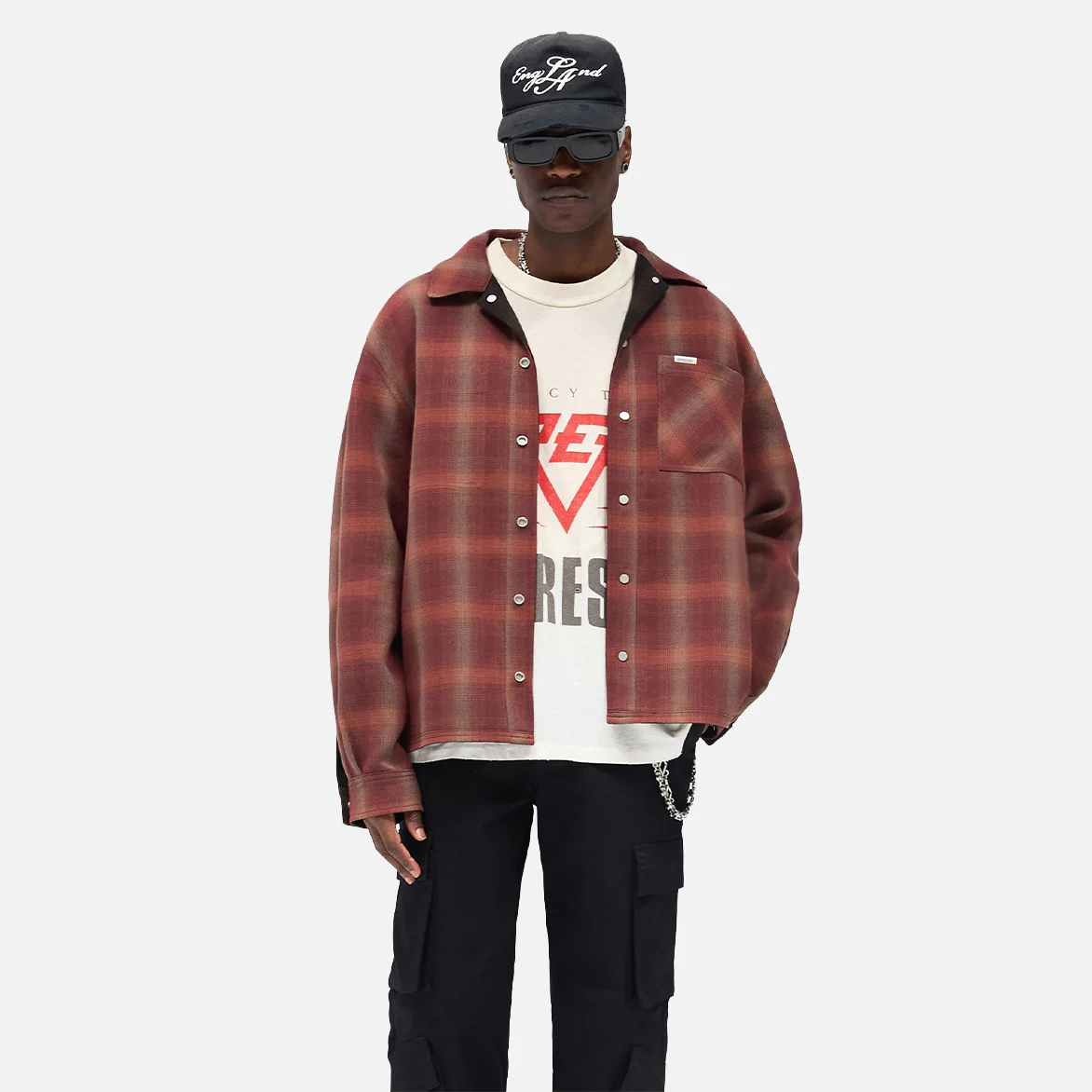 BONDED REVERSIBLE CHECK SHIRT - NERO - Image 3