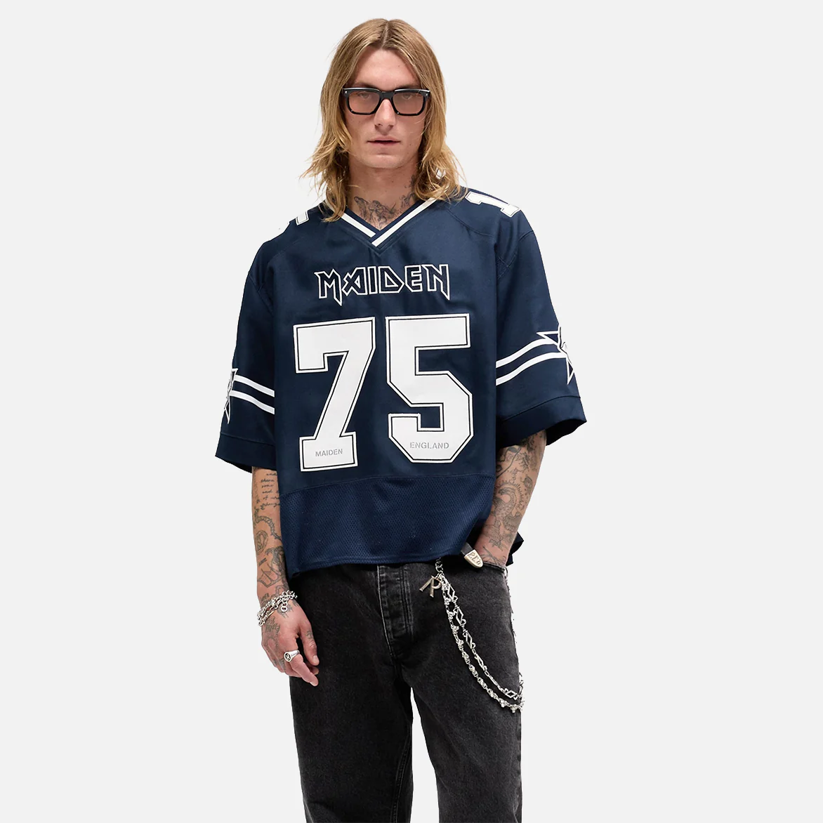 IRON MAIDEN X REPRESENT ANNIVERSARY JERSEY - NAVY - Image 4
