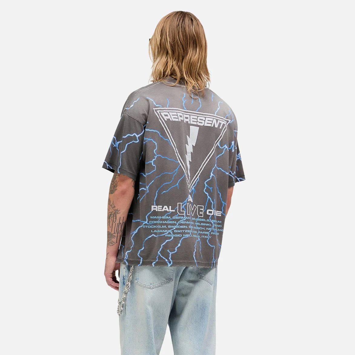 IRON MAIDEN X REPRESENT A REAL LIVE ONE T-SHIRT - SUNFADE GREY - Image 4