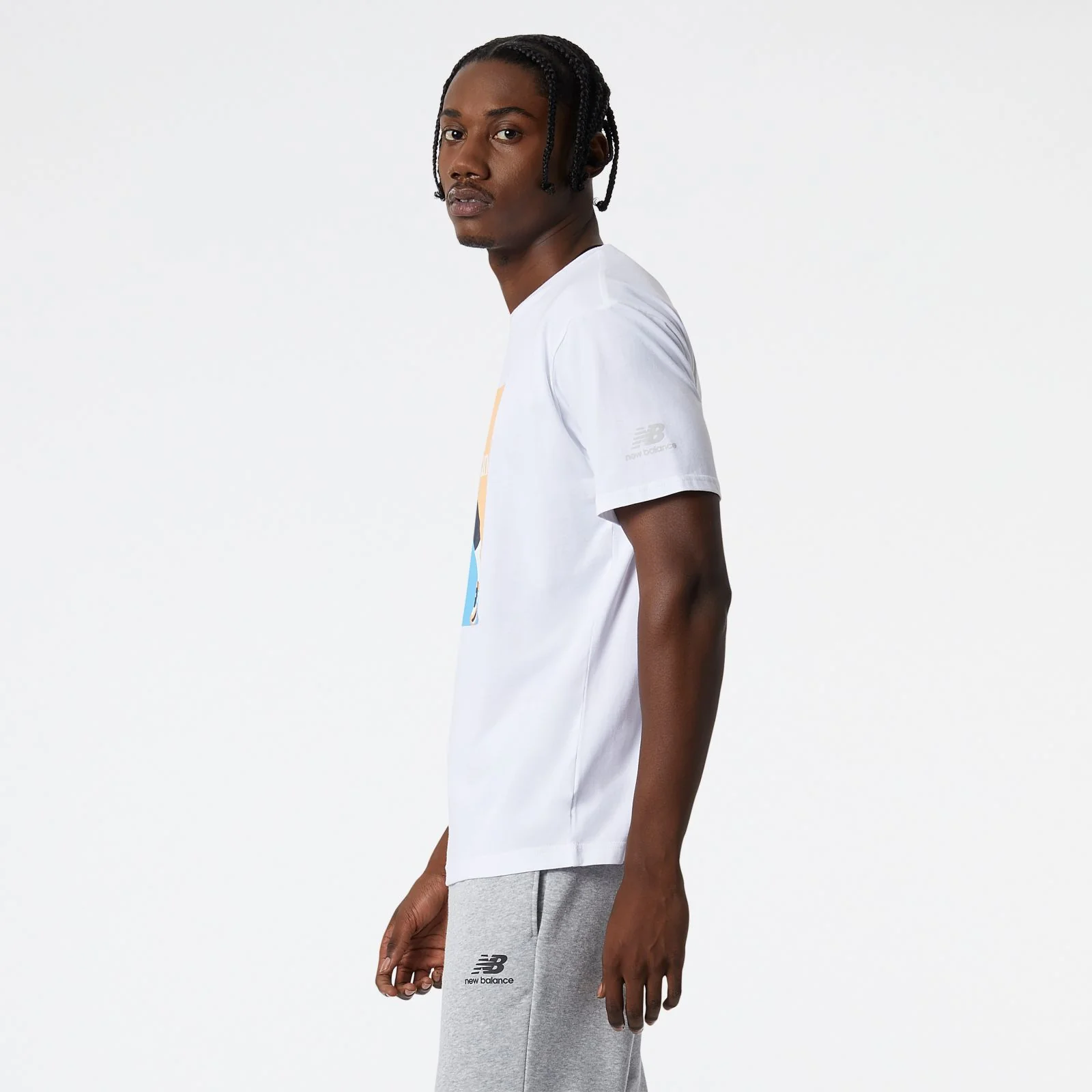NB Essentials Celebrate Run Tee - WHITE - Image 3