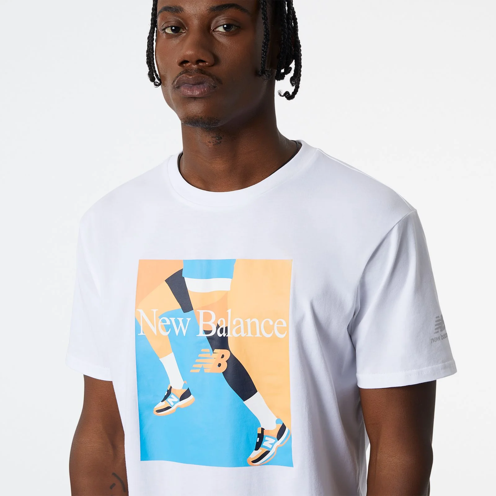 NB Essentials Celebrate Run Tee - WHITE - Image 4
