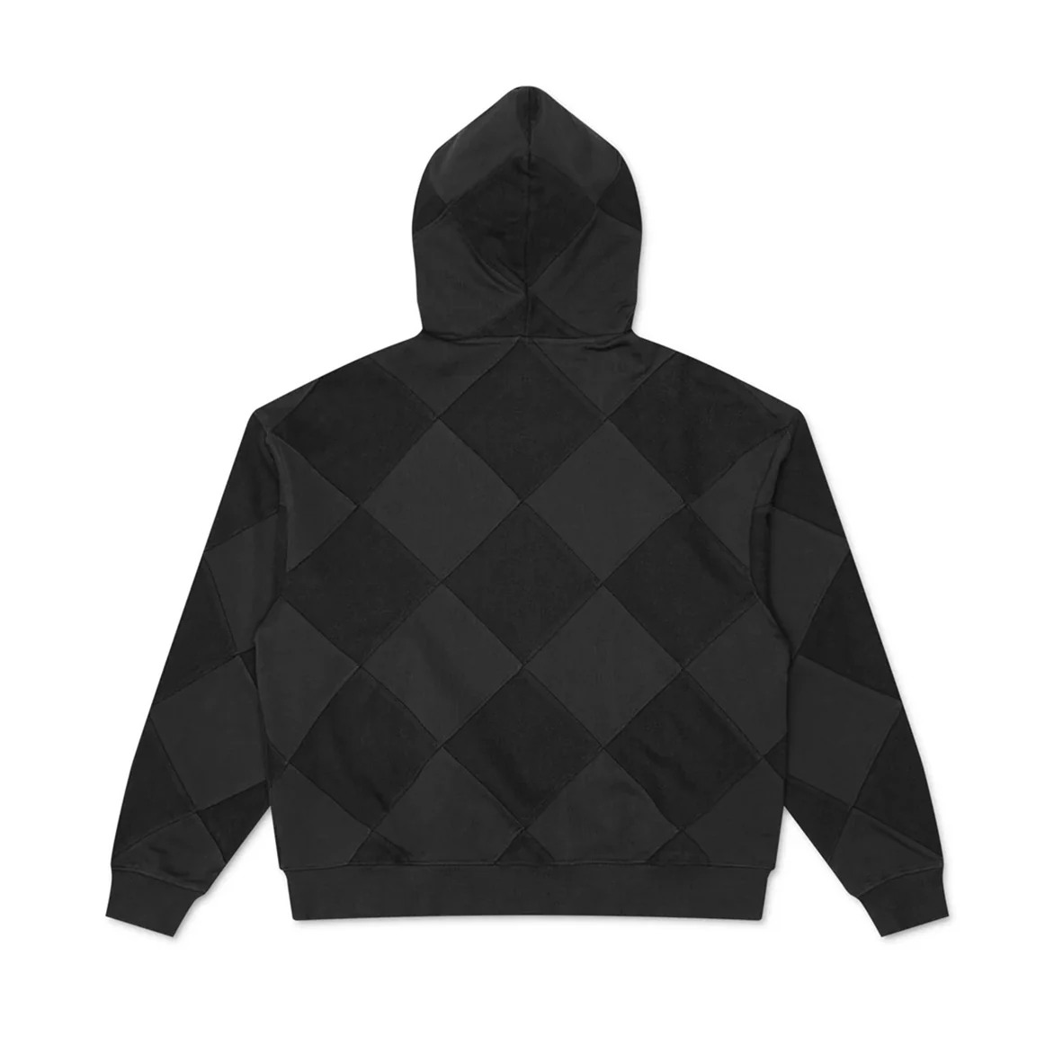 DIAMOND TERRY HOODED SWEATSHIRT - BLACK - Image 2