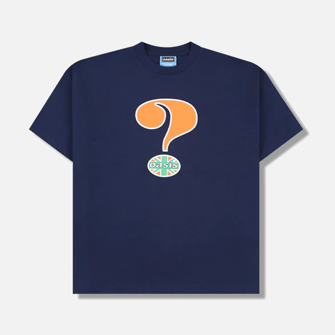 OASIS X PLEASURES QUESTION MARK T-SHIRT - NAVY