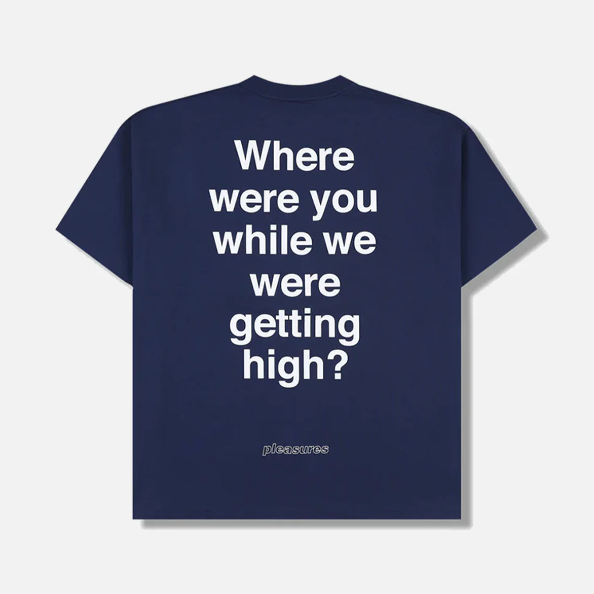 OASIS X PLEASURES QUESTION MARK T-SHIRT - NAVY - Image 2