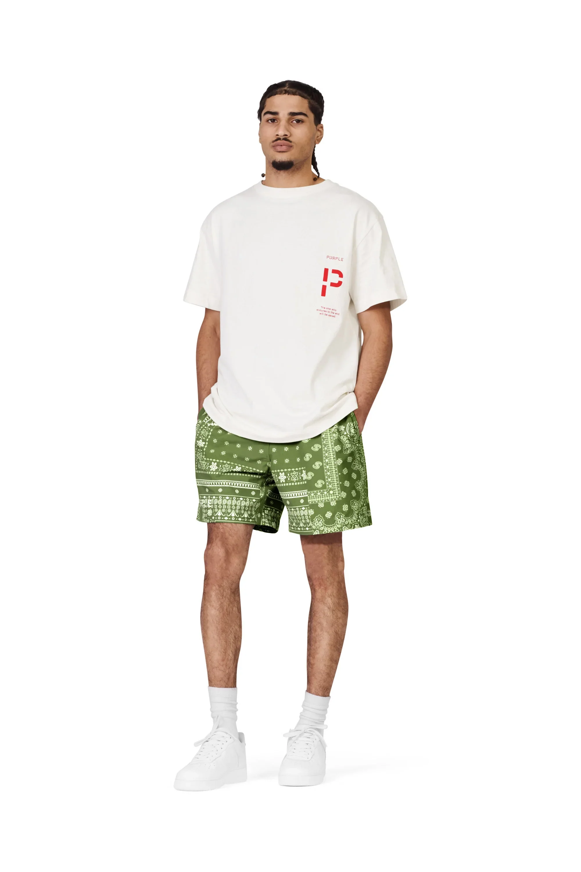 P504 ALL-AROUND SHORT - MILITARY PAISLEY - Image 3