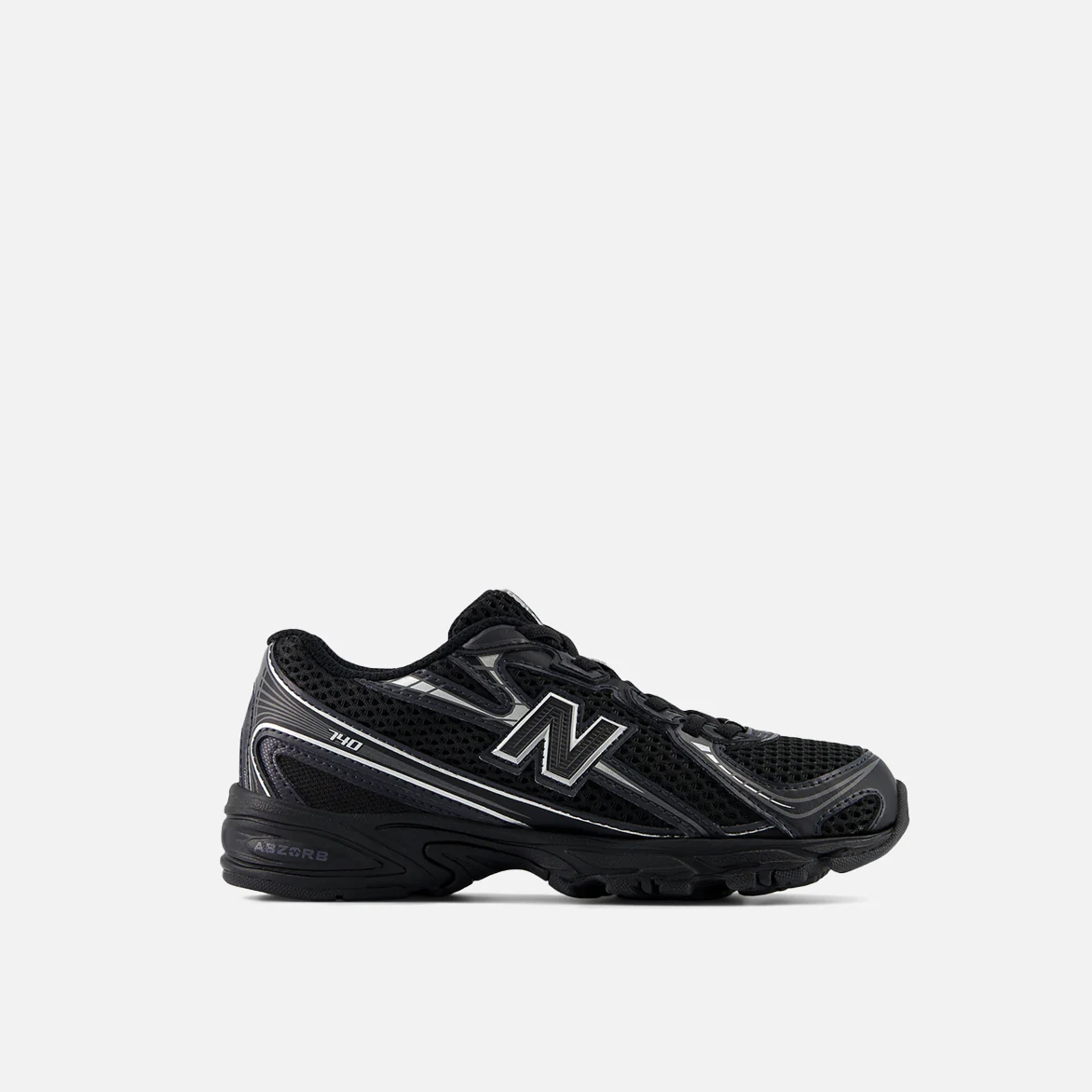 740 BUNGEE LACE (PS) - BLACK / SILVER METALLIC