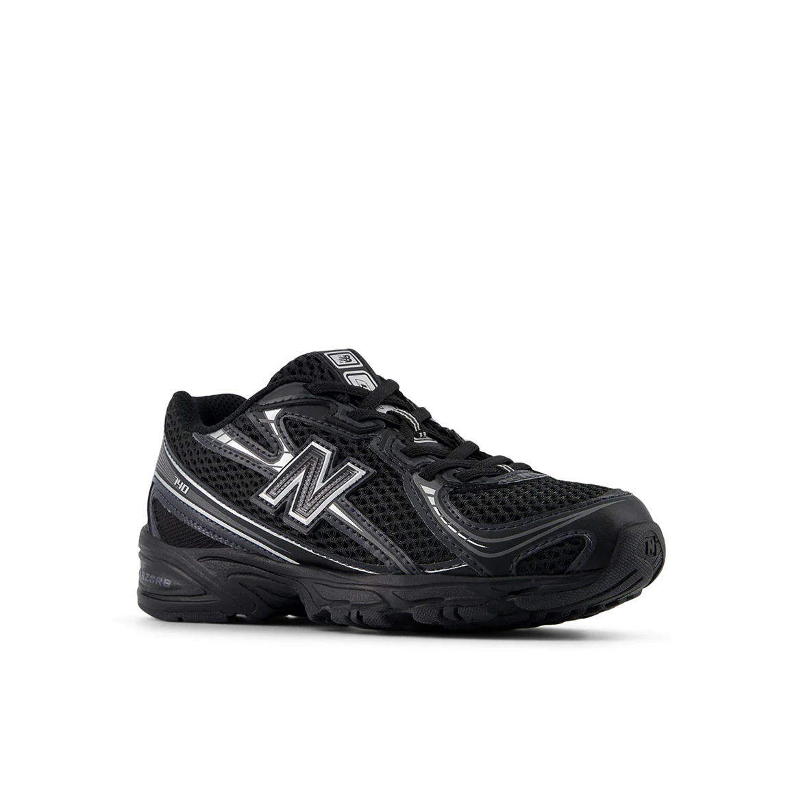 740 BUNGEE LACE (PS) - BLACK / SILVER METALLIC - Image 3