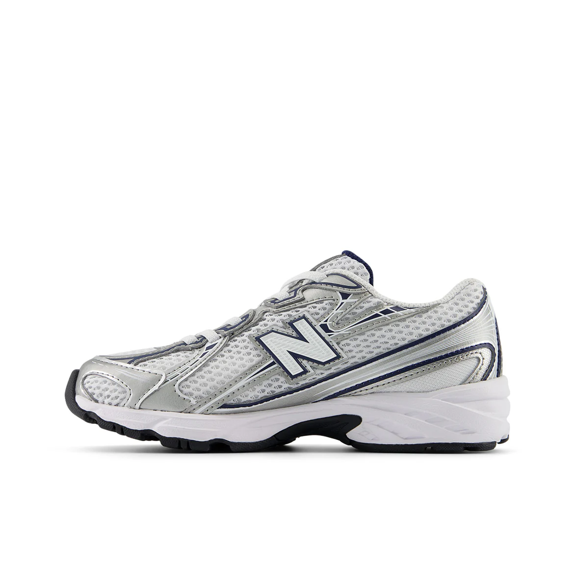 740 BUNGEE LACE (PS) - WHITE / NAVY - Image 3