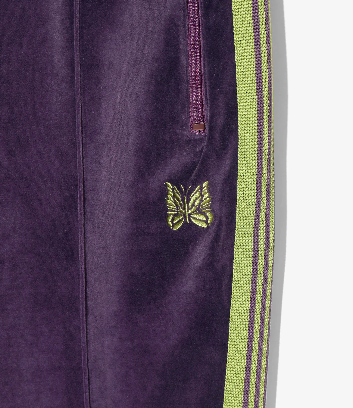 NARROW TRACK PANT VELOUR - PURPLE - Image 3