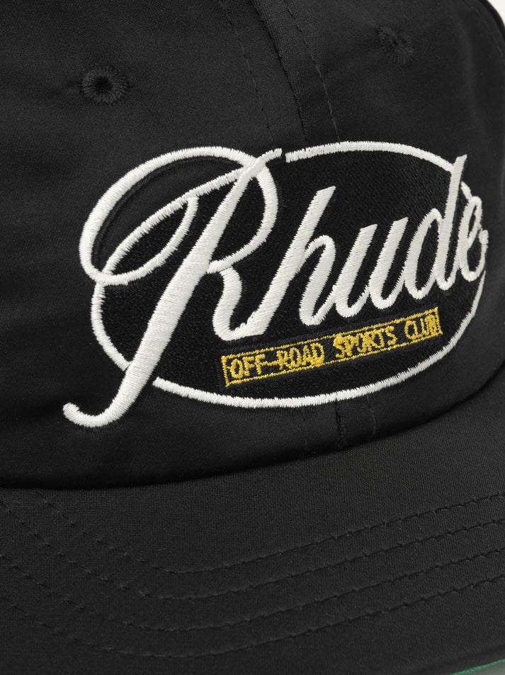RHUDE SPORTS CLUB CURVED BRIM HAT - BLACK - Image 4