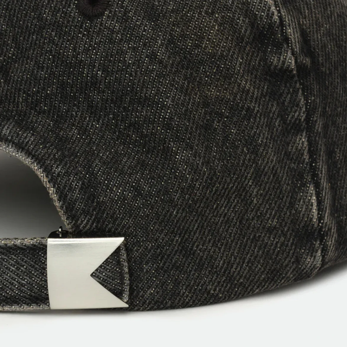 ST. RHUDE SEAL DENIM CURVED BRIM HAT - BLACK / RED - Image 3